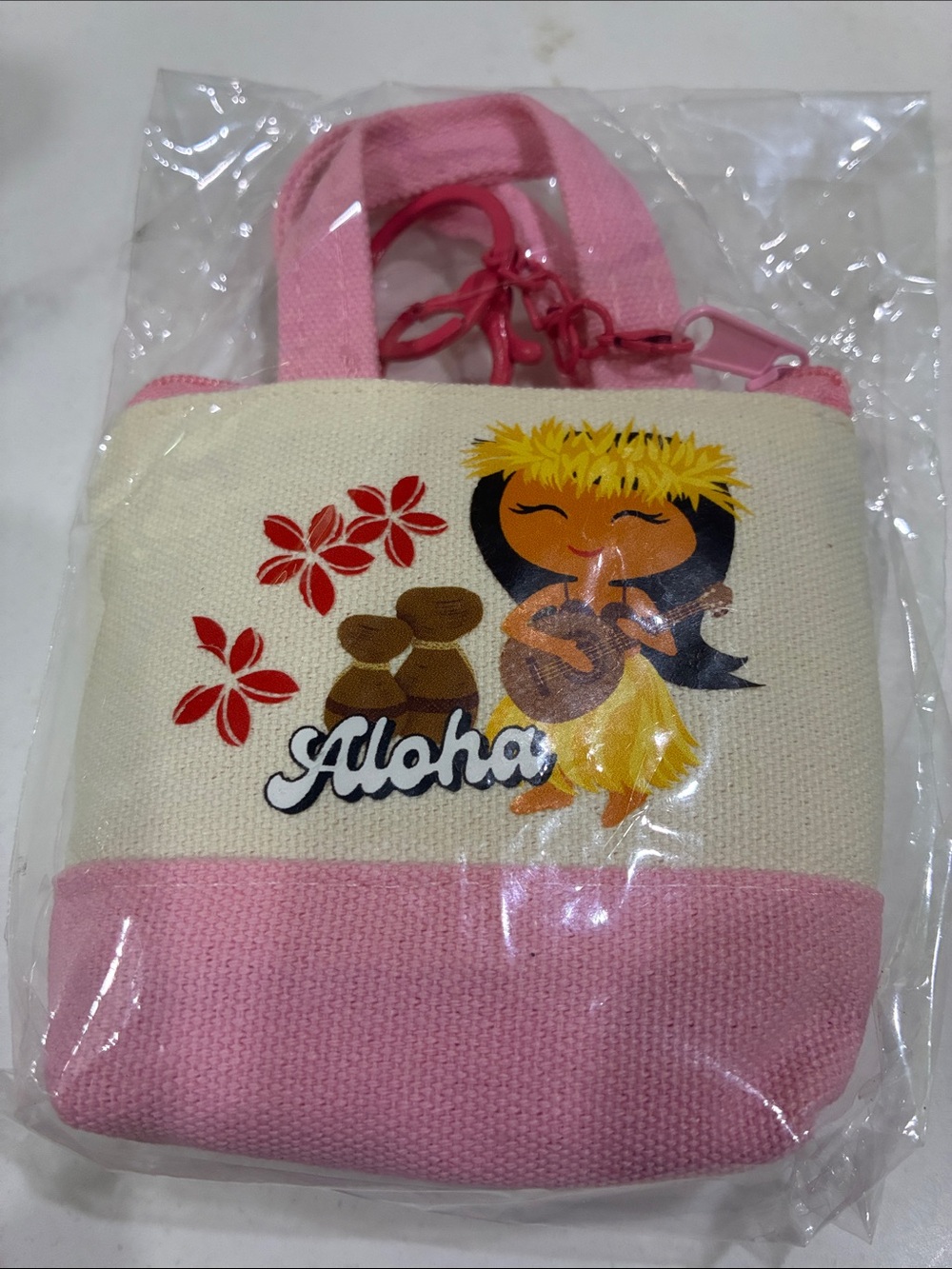 Pink Aloha Canvas Tote Bag for Women